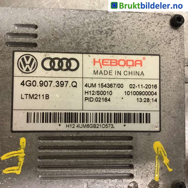 Styreenhet xenon/ballast til Škoda Superb 2015-->> (Type III)  (SKODA|4G0 907 397 Q|)