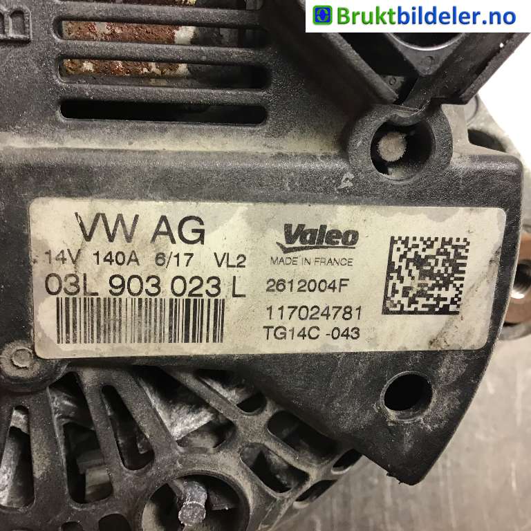 Dynamo til Škoda Superb 2015-->> (Type III)  (SKODA|03L 903 023 L|2612004F|)