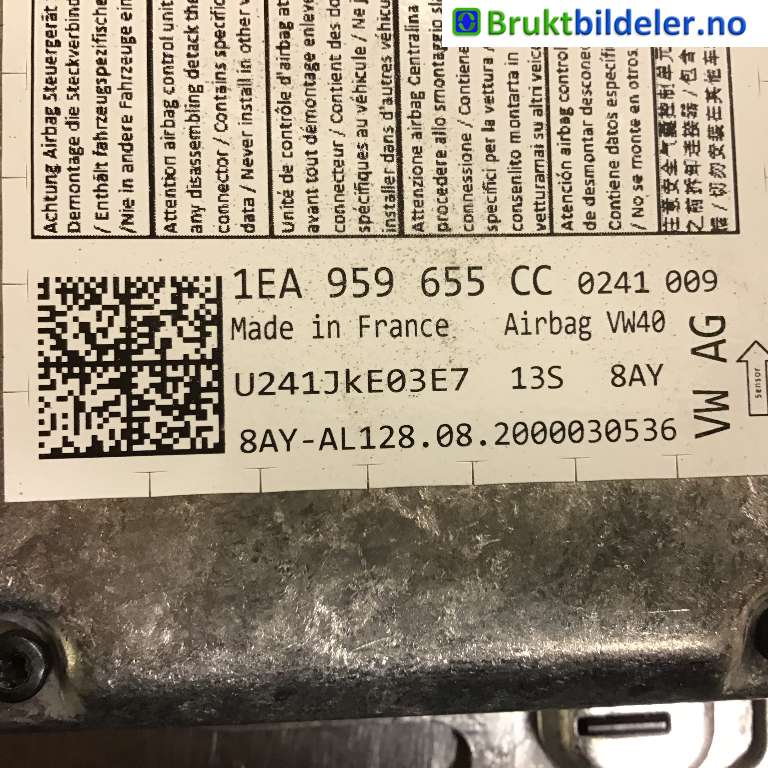 Airbag elektronikk til VW ID.3 2020-->>  (VOLKSWAGEN|1EA 959 655 CC|0241 009|)