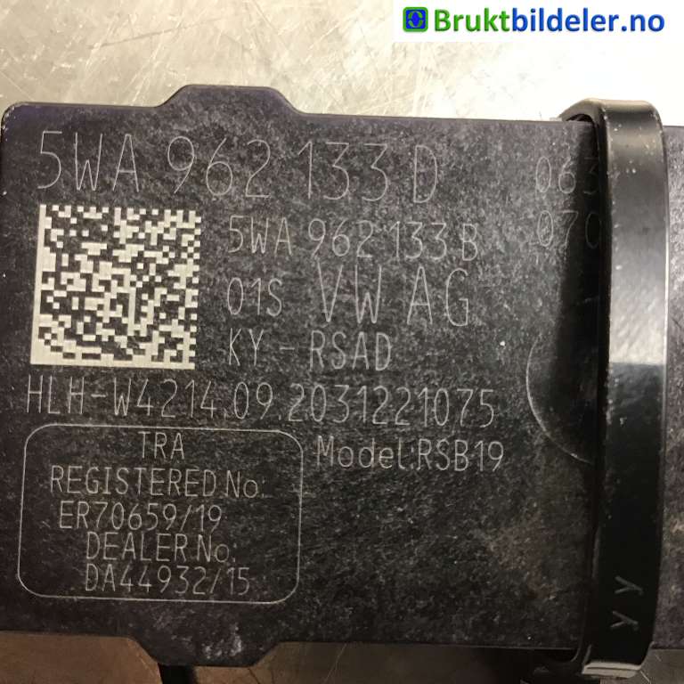 Styreenhet nøkkelfri/keyless til VW ID.3 2020-->> (VOLKSWAGEN|5WA 962 133 D|RSB19|)