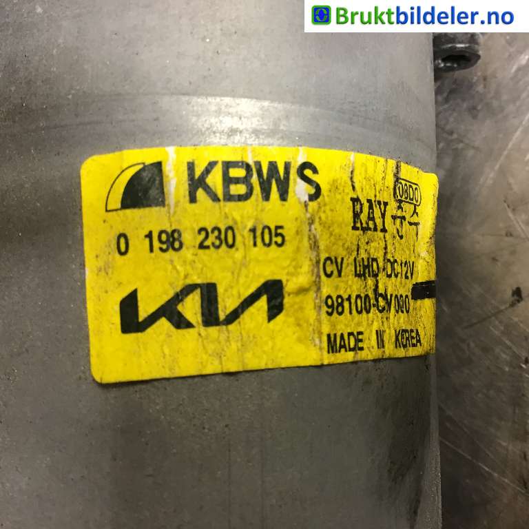 Viskermotor frontrute til Kia EV6 2021-->>  (KIA|98100-CV000|0 198 230 105|)