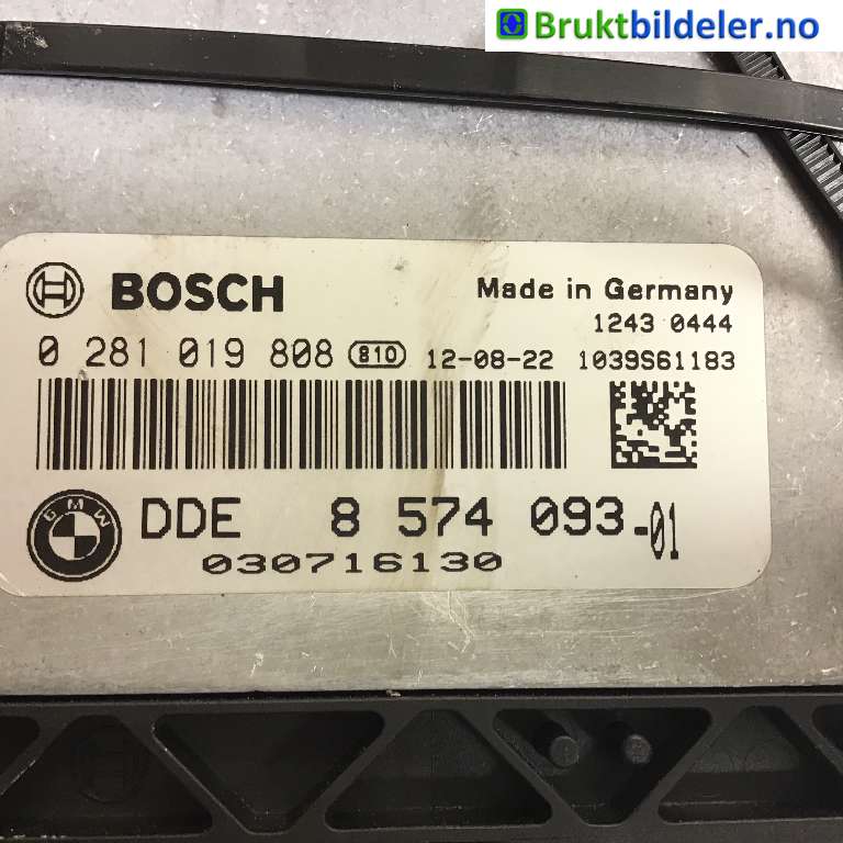Styreenhet motor til BMW 3-Serie 2012-2018 (F30/F31/F34) (F30/F31/F34) (BMW|8 574 093-01|0 281 019 808|8 518 976-01)