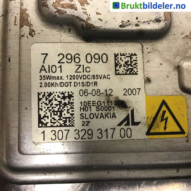 Styreenhet xenon/ballast til BMW 3-Serie 2012-2018 (F30/F31/F34) (F30/F31/F34) (BMW|7 296 090|1 307 329 317 00|)