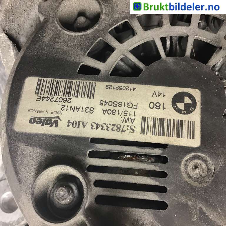 Dynamo til BMW 3-Serie 2012-2018 (F30/F31/F34) (F30/F31/F34) (BMW|12 31 7 823 343|2607244E|FG18S045)