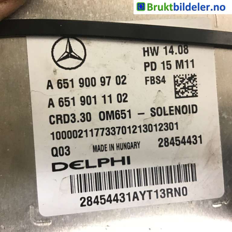 Styreenhet motor til Mercedes CLA 2013-2019 (C117) (C117) (MERCEDES|A 651 900 97 02|28454431|)