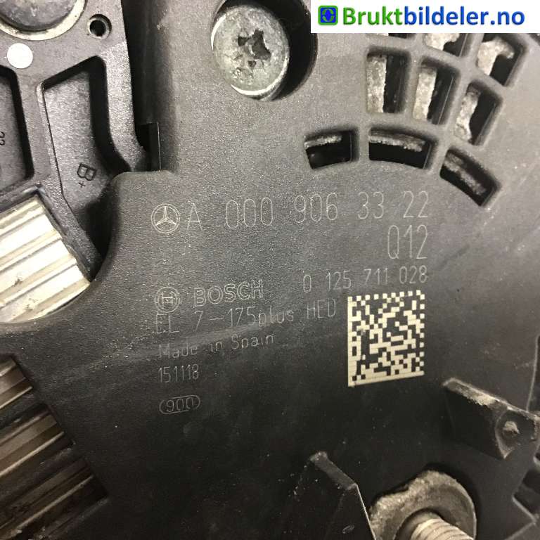 Dynamo til Mercedes CLA 2013-2019 (C117) (C117) (MERCEDES|A 000 906 33 22|0 125 711 028|)