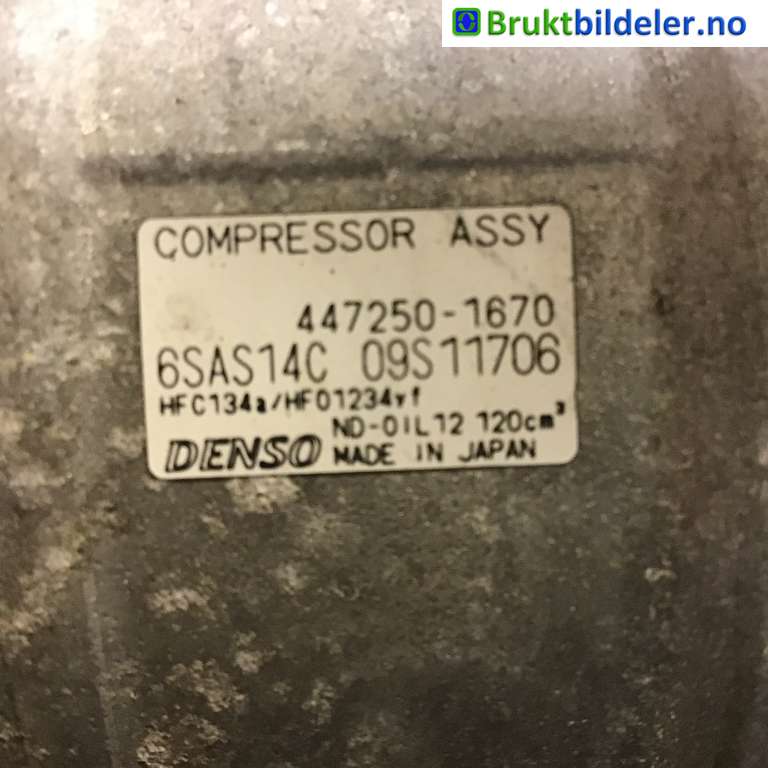 Aircondition kompressor til Mercedes CLA 2013-2019 (C117) (C117) (MERCEDES|A 003 830 44 60|447250|)