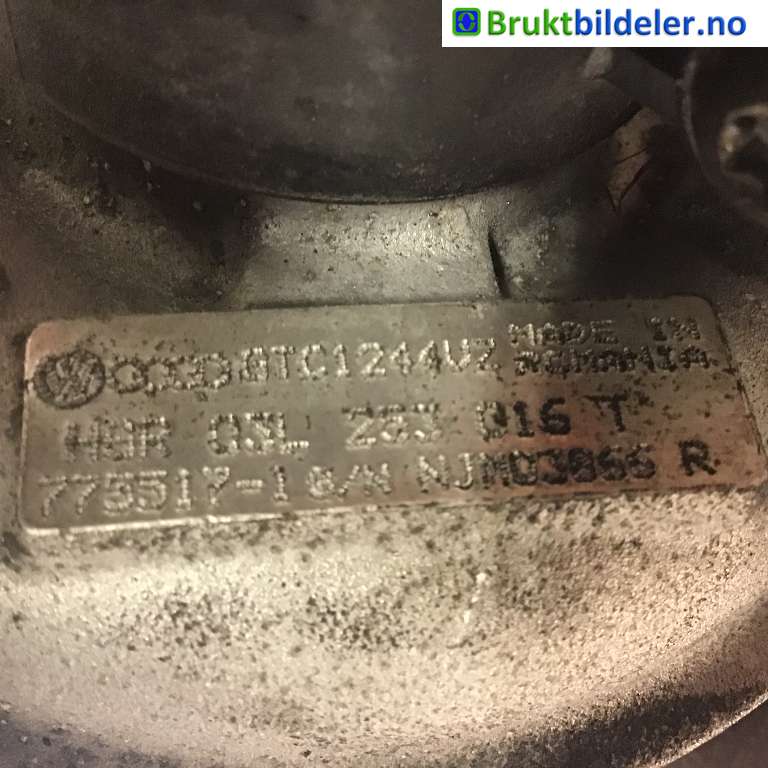 Turbo til Škoda Octavia 2009-2013 (Type II, Fase 2)  (SKODA|03L 253 016 T|GTC1244VZ|775517-01)