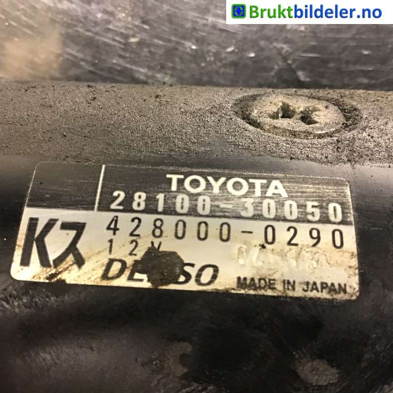 Starter diesel til Toyota Hiace 2007-2012 (Fase 3)  (TOYOTA|28100-30050|428000-0290|)