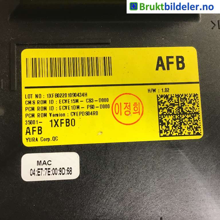 Styreenhet diverse til Kia EV6 2021-->>  (KIA|35001-1XFB0|)