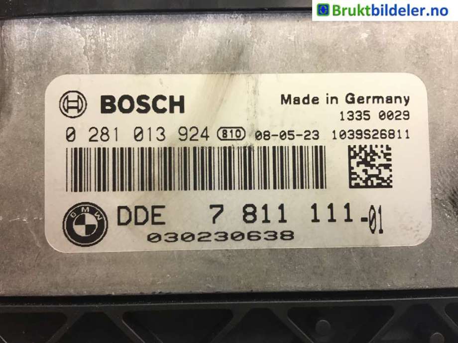 Styreenhet motor til BMW X3 2007-2010 (Fase 2) (E83) (E83) (BMW|7 811 111-01|0 281 013 924|)