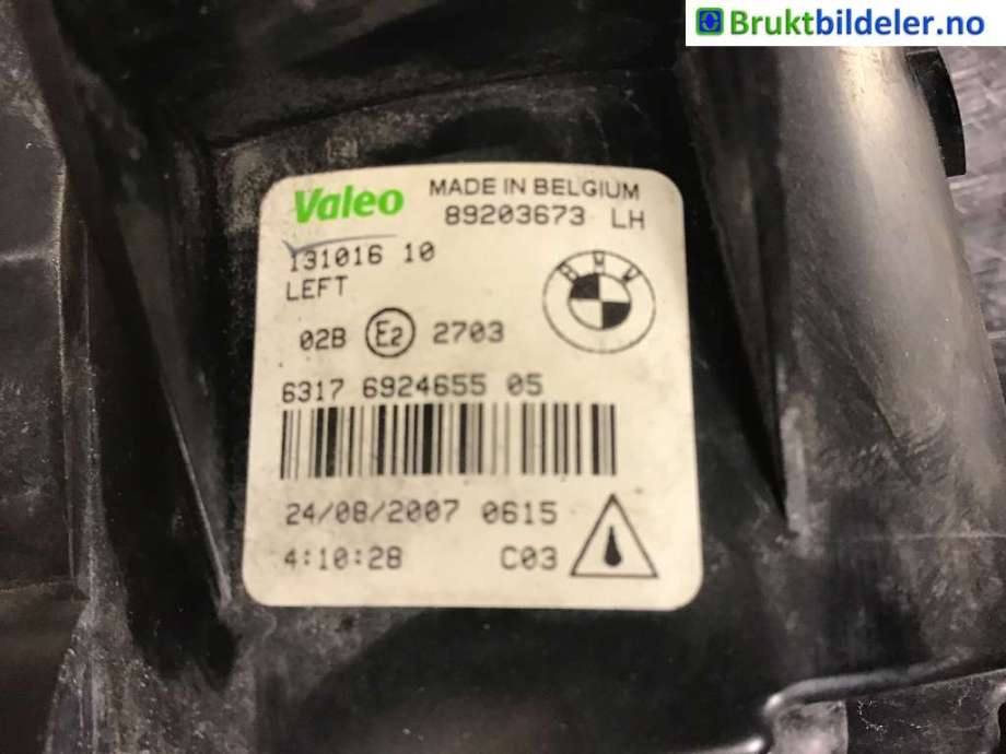 Tåkelykt venstre foran til BMW X3 2007-2010 (Fase 2) (E83) (E83) (BMW|63 17 6 924 655-05|89203673|)