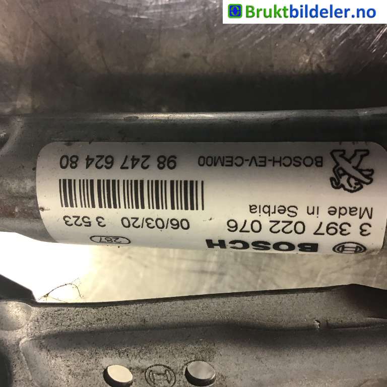 Viskeroverføring til Peugeot 5008 2017-->> (Type II)  (PEUGEOT|98 247 624 80|3 397 022 076|)