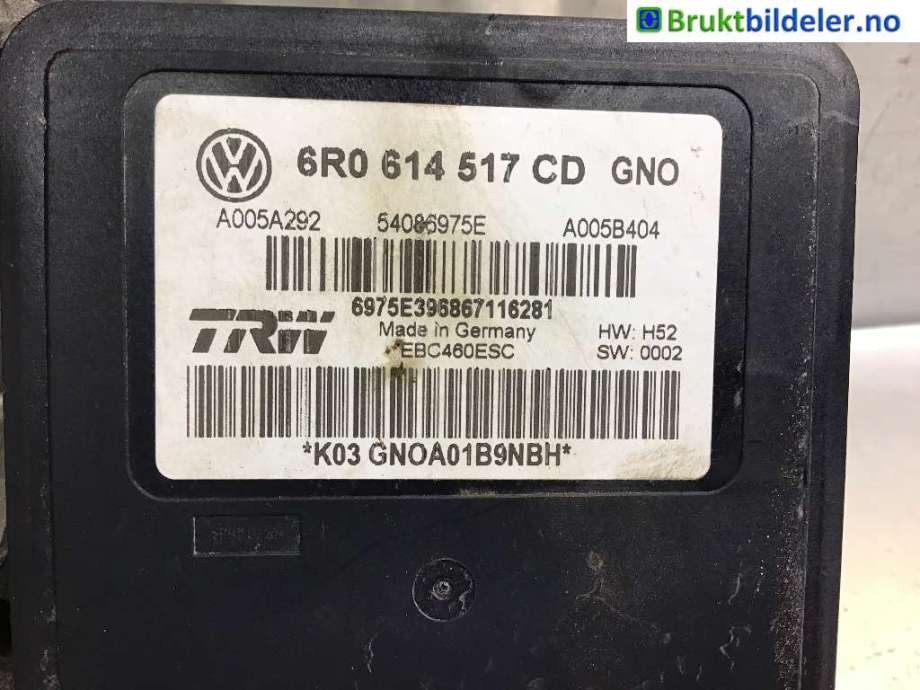ABS sentral til Škoda Rapid 2012-2019  (SKODA|6R0 614 517 CD|54086975E|)