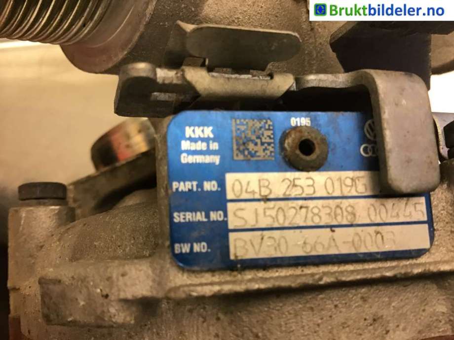 Turbo til Škoda Rapid 2012-2019 (SKODA|4B0 253 019 G|SJ50278308 00445|)