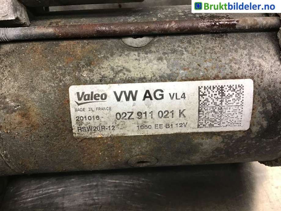 Starter diesel til Škoda Rapid 2012-2019  (SKODA|02Z 911 021 K|)