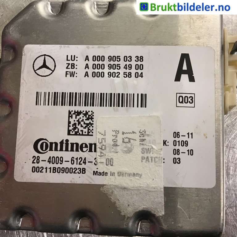 Sensor radar til Mercedes E-Klasse 2009-2013 (Fase 1) (W212) (W212) (MERCEDES|A 000 905 03 38|28-4009-6124-3-00|)