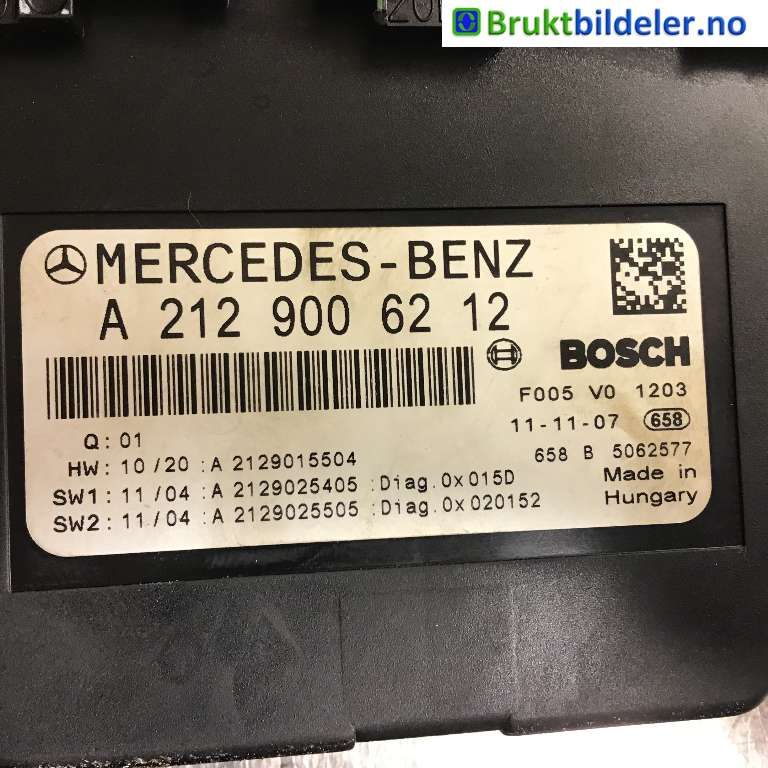 Sikringsboks til Mercedes E-Klasse 2009-2013 (Fase 1) (W212) (W212) (MERCEDES|A 212 900 62 12|F005 V0 1203|)