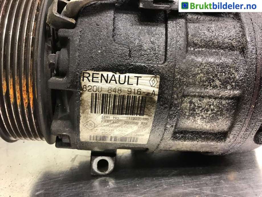 Aircondition kompressor til Renault Master 2010-2013 (Type III, Fase 1)  (RENAULT|8200848916A|)