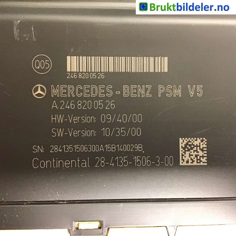 Styreenhet diverse til Mercedes CLA 2013-2019 (C117) (C117) (MERCEDES|A 246 820 05 26|28-4135-1506-3-00|)