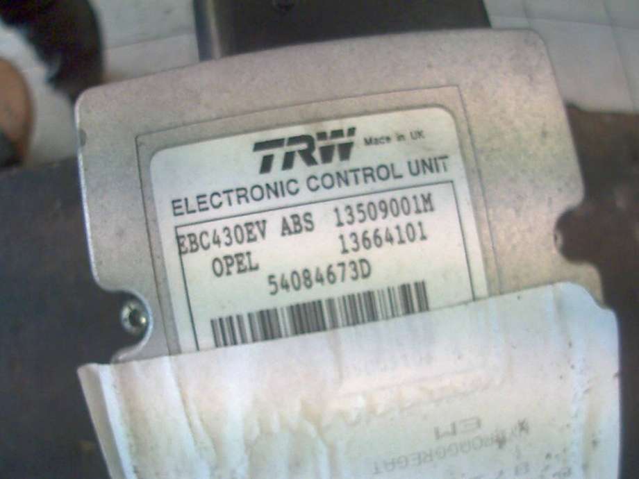 ABS sentral til Opel Vectra C 2002-2005 (Type I) (OPEL|09191495|13509001M|)