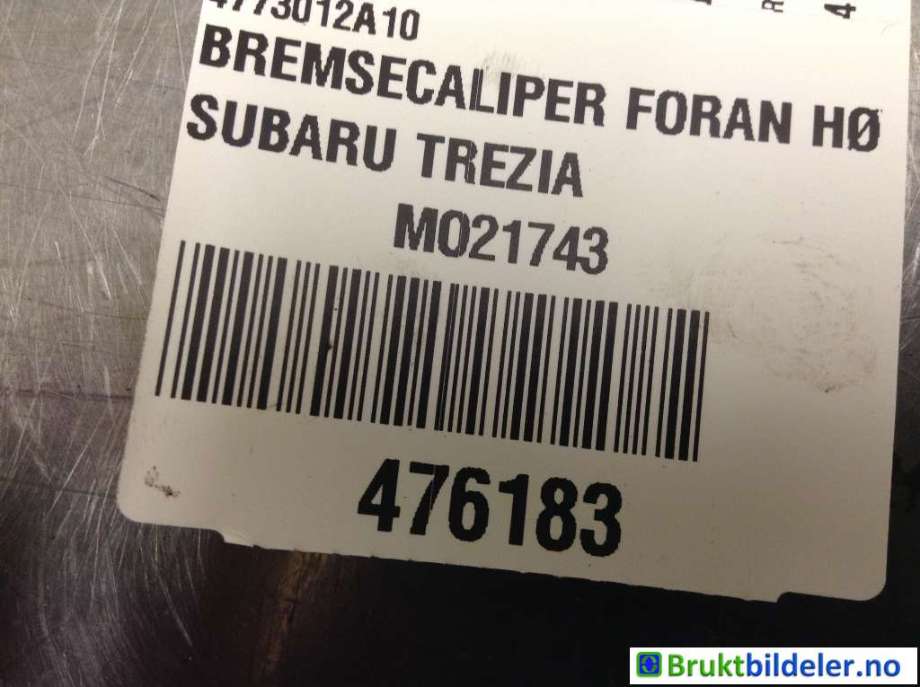 Bremsecaliper venstre foran til Subaru Trezia 2011-2013  (SUBARU|4775012A10|)
