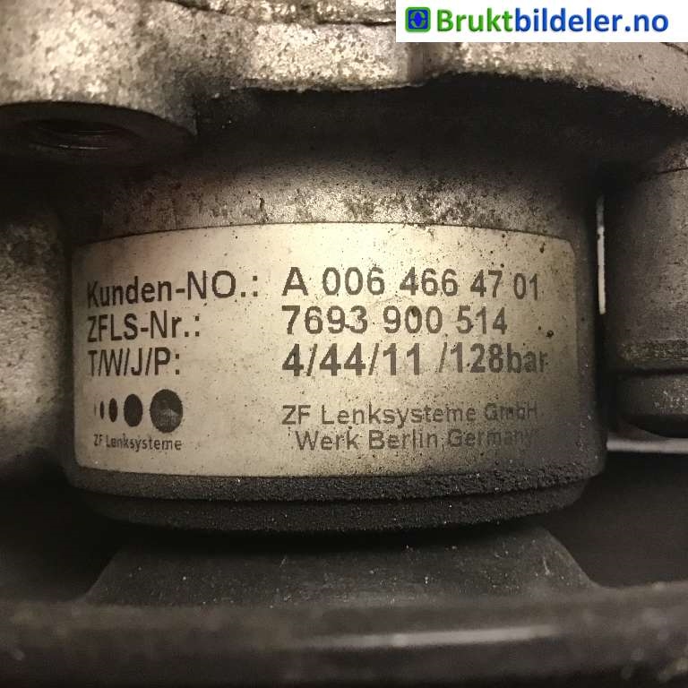 Servo pumpe mekanisk til Mercedes E-Klasse 2009-2013 (Fase 1) (W212) (W212) (MERCEDES|A 006 466 47 01|7693 900 514|)