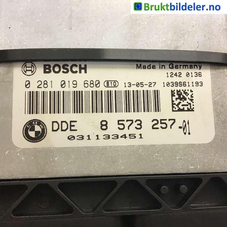 Styreenhet motor til BMW 3-Serie 2012-2018 (F30/F31/F34) (F30/F31/F34) (BMW|8 573 257-01|0 281 019 680|)