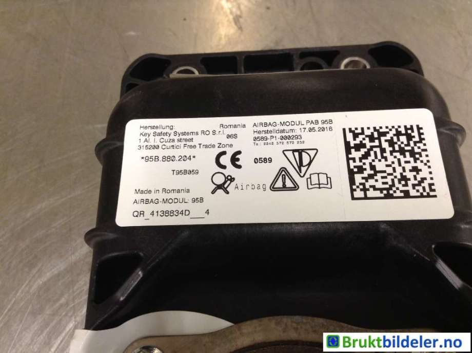 Airbag passasjer til Porsche Macan 2014-->> (95B) (95B) (PORSCHE|95B 880 204|)