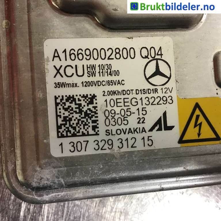 Styreenhet xenon/ballast til Mercedes B-Klasse 2011-2018 (W246) (W246) (MERCEDES|A 166 900 28 00|1 307 329 312 15|)