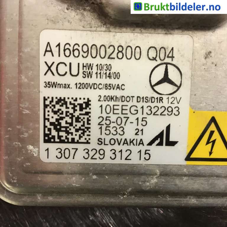 Styreenhet xenon/ballast til Mercedes B-Klasse 2011-2018 (W246) (W246) (MERCEDES|A 166 900 28 00|1 307 329 312 15|)