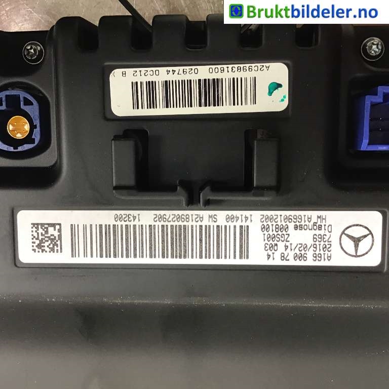 Instrument kjørecomputer til Mercedes B-Klasse 2011-2018 (W246) (W246) (MERCEDES|A 166 900 78 14|A2C99831600|)