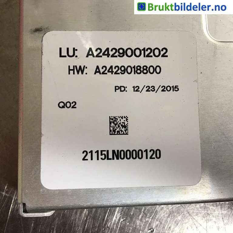 Styreenhet diverse til Mercedes B-Klasse 2011-2018 (W246) (W246) (MERCEDES|A 242 900 12 02|2115LN0000120|)