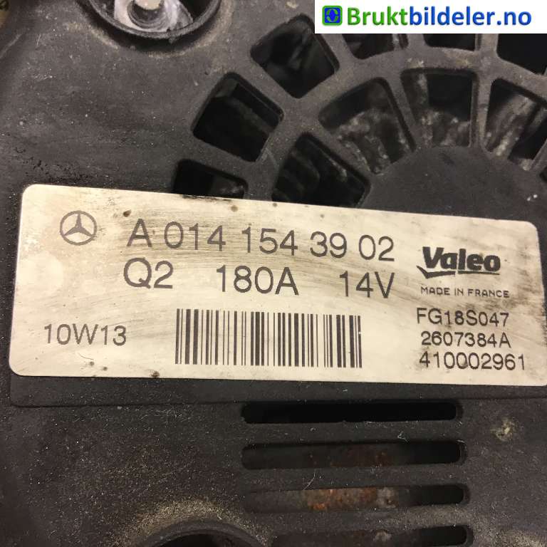 Dynamo til Mercedes GLK 2008-2015 (X204) (X204) (MERCEDES|A 014 154 39 02|2607384A|FG18S047)