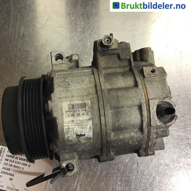 Aircondition kompressor til Mercedes GLK 2008-2015 (X204) (X204) (MERCEDES|A 002 230 50 11|Z0006496D|)