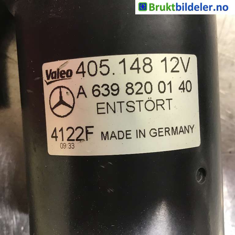 Viskermotor frontrute til Mercedes Vito/Viano 2010-2014 (Fase 2) (W639) (W639) (MERCEDES|A 639 820 01 40|405 .148|)