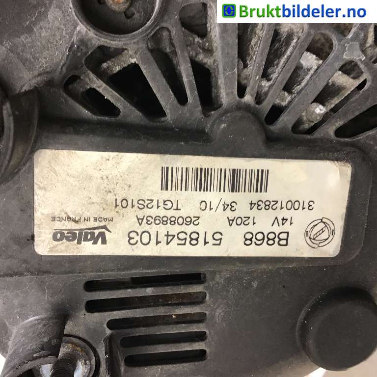 Dynamo til Fiat Punto 2010-->> (Type III, Fase 2) EVO EVO (FIAT|51854103|2608893A|)