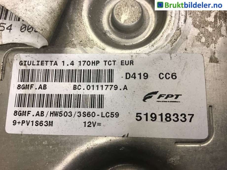 Styreenhet motor til Alfa Romeo Giulietta 2010-2018  (ALFA ROMEO|51918337|)