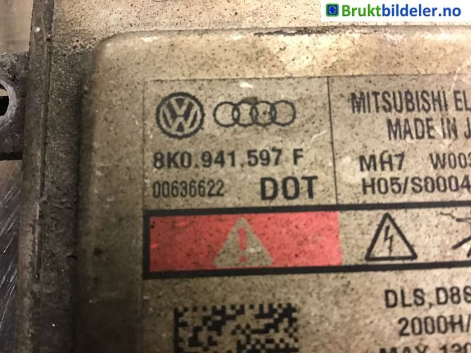 Styreenhet xenon/ballast til VW Caddy 2015-2020 (Type III, Fase 3)  (VOLKSWAGEN|8K0 941 597 F|)