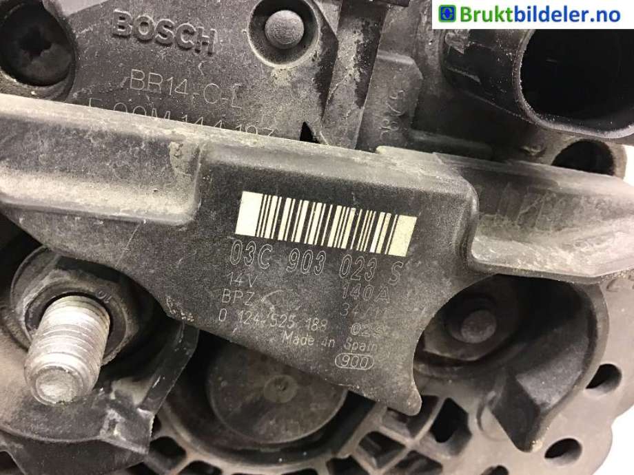 Dynamo til Audi A1 2010-2014 (Type I, Fase 1)  (AUDI|03C 903 023 S|)