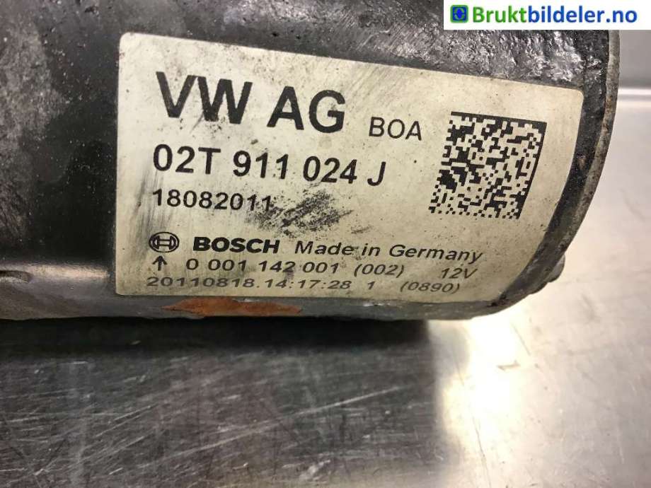 Starter til Audi A1 2010-2014 (Type I, Fase 1)  (AUDI|02T 911 024 J|)