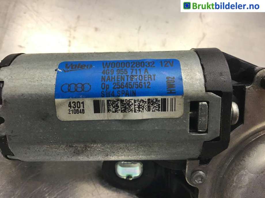 Viskermotor bakrute til Audi A1 2010-2014 (Type I, Fase 1) (AUDI|4G9 955 711 A|W000028032|)