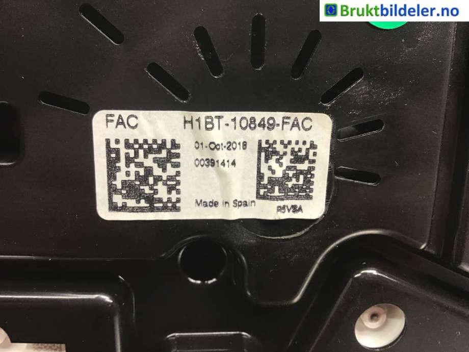 Instrumentpanel til Ford Fiesta 2017-->> (Type VII)  (FORD||H1BT-10849-FAC)
