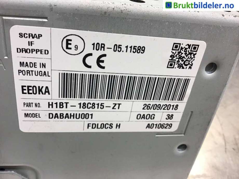 Bilstereo til Ford Fiesta 2017-->> (Type VII)  (FORD|H1BT-18C815-ZT|)