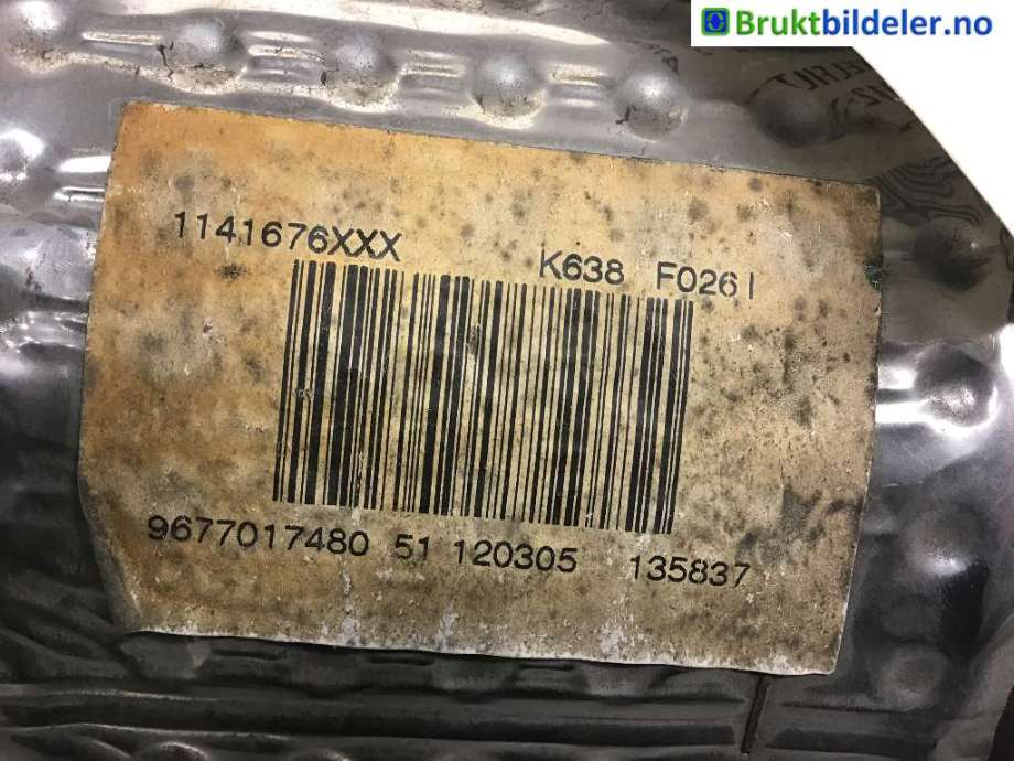 Partikkelfilter til Peugeot 208 2012-2019 (Type I) (PEUGEOT|96 770 174 80|)