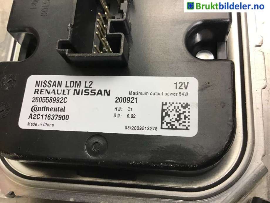 Styreenhet xenon/ballast til Nissan Leaf 2018-->> (Type II)  (NISSAN|26055 8992C|A2C11637900|)