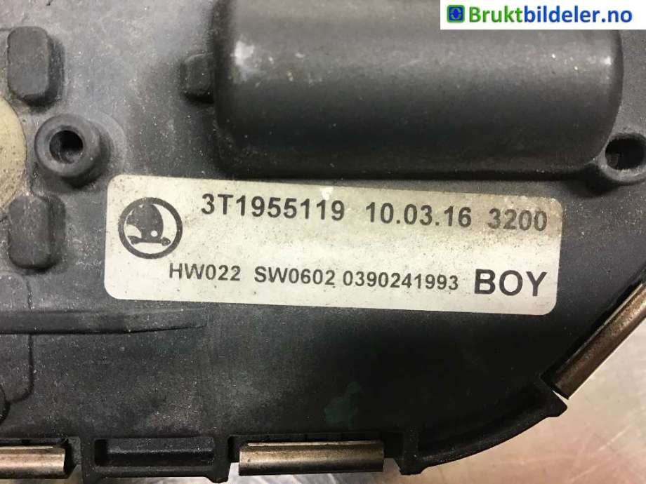 Viskermotor frontrute til Škoda Superb 2008-2015 (Type II)  (SKODA|3T1 955 119|1 397 220 532|)