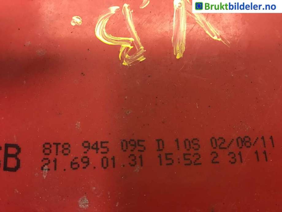 Baklykt venstre til Audi A5, 2007-2016 (Type I)  (AUDI|8T8 945 095 D)