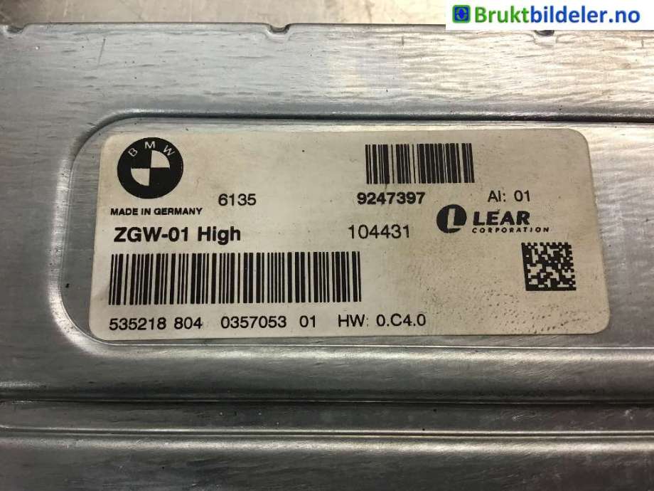Styreenhet diverse til BMW 5-Serie 2010-2017 (F10/F11) (F10/F11) (BMW|61 35 9 247 397|ZGW-01 HIGH|)