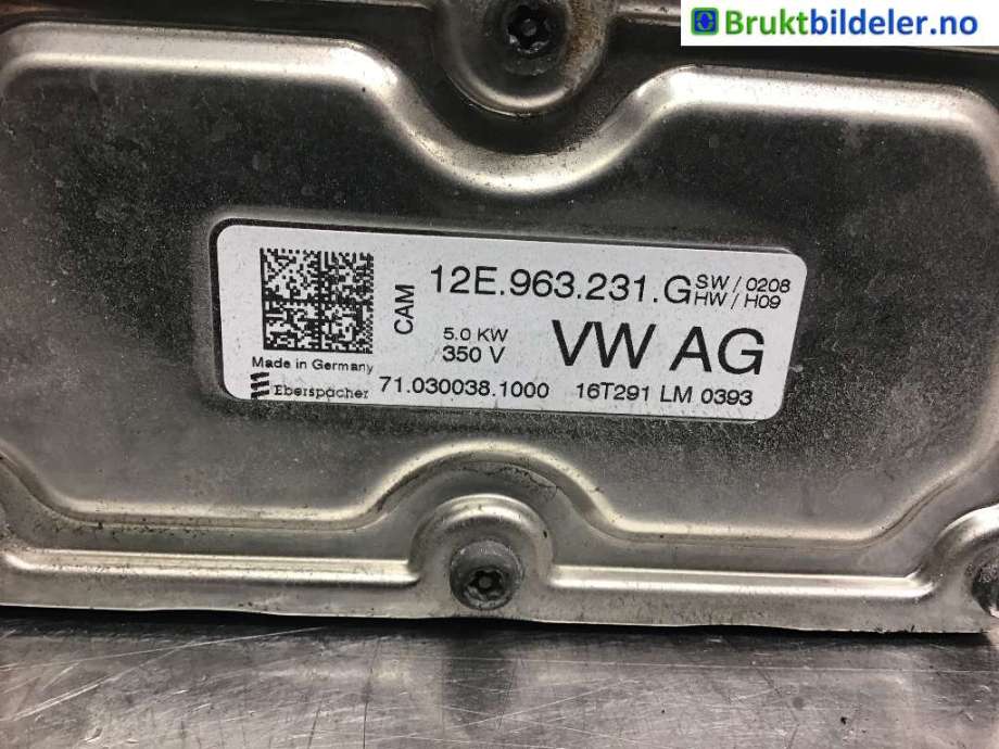 Varmeapparat register til VW e-Golf 2014-2017 (Fase 1)  (VOLKSWAGEN|12E 963 231 G|)